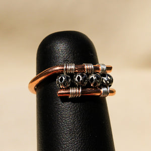 Copper Ring with Metal Beads  (CR 1003)