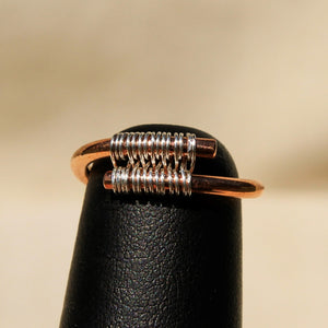 Copper Ring with Sterling Silver Wire (CR 1004)