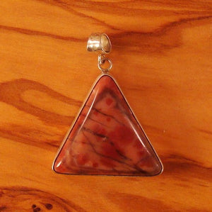 Rhodochrosite Cabochon and Sterling Silver Pendant (SSP 1053)
