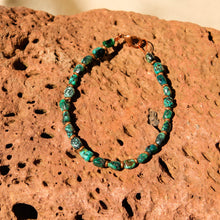 Load image into Gallery viewer, Turquoise and Copper Bead Bracelet (LC 12)
