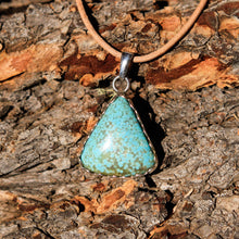 Load image into Gallery viewer, Turquoise (#8 Mine) Cabochon and Sterling Silver Pendant (SSP 1005)
