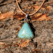 Load image into Gallery viewer, Turquoise (#8 Mine) Cabochon and Sterling Silver Pendant (SSP 1005)

