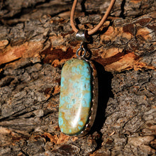 Load image into Gallery viewer, Turquoise (#8 Mine) Cabochon and Sterling Silver Pendant (SSP 1007)
