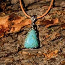 Load image into Gallery viewer, Turquoise (#8 Mine) Cabochon and Sterling Silver Pendant (SSP 1013)
