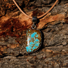 Load image into Gallery viewer, Turquoise (#8 Mine) Cabochon and Sterling Silver Pendant (SSP 1016)
