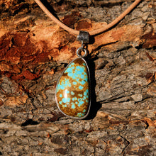 Load image into Gallery viewer, Turquoise (#8 Mine) Cabochon and Sterling Silver Pendant (SSP 1020)
