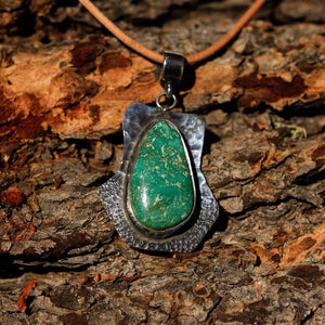 Turquoise Cabochon and Sterling Silver Pendant (SSP 1024)