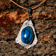Load image into Gallery viewer, Chrysocolla (Gem Silica) Cabochon and Sterling Silver Pendant (SSP 1029)

