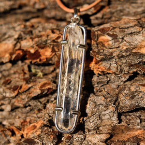 Quartz Crystal (Diamantina) and Sterling Silver Pendant (SSP 1043)