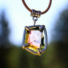 Load image into Gallery viewer, Watermelon Tourmaline and Sterling Silver Pendant (SSP 1049)
