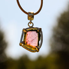 Load image into Gallery viewer, Watermelon Tourmaline and Sterling Silver Pendant (SSP 1050)

