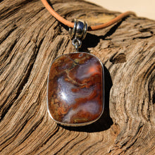 Load image into Gallery viewer, Agate (Mulligan Peak) Cabochon and Sterling Silver Pendant (SSP 1056)
