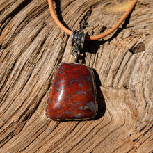 Load image into Gallery viewer, Agate (Plomosa Mtns) Cabochon and Sterling Silver Pendant (SSP 1058)

