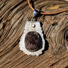 Load image into Gallery viewer, Amethyst Cabochon and Sterling Silver Pendant (SSP 1060)
