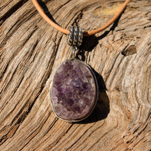 Load image into Gallery viewer, Amethyst Cabochon and Sterling Silver Pendant (SSP 1062)
