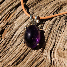 Load image into Gallery viewer, Amethyst Cabochon and Sterling Silver Pendant (SSP 1063)
