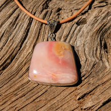Load image into Gallery viewer, Pink Peruvian Opal Cabochon and Sterling Silver Pendant (SSP 1065)
