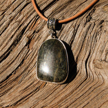 Load image into Gallery viewer, Apache Gold (Healers Gold) Cabochon and Sterling Silver Pendant (SSP 1071)
