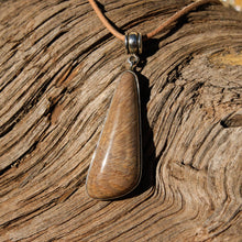 Load image into Gallery viewer, Petrified Wood Cabochon and Sterling Silver Pendant (SSP 1076)
