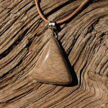 Load image into Gallery viewer, Petrified Wood Cabochon and Sterling Silver Pendant (SSP 1079)
