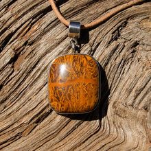 Load image into Gallery viewer, Calligraphy Jasper Cabochon and Sterling Silver Pendant (SSP 1083)
