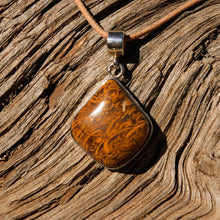 Load image into Gallery viewer, Calligraphy Jasper Cabochon and Sterling Silver Pendant (SSP 1084)
