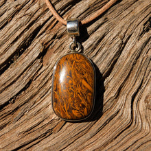Load image into Gallery viewer, Calligraphy Jasper Cabochon and Sterling Silver Pendant (SSP 1086)
