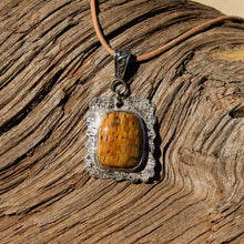 Load image into Gallery viewer, Petrified Palm Cabochon and Sterling Silver Pendant (SSP 1091)
