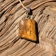 Load image into Gallery viewer, Petrified Palm Cabochon and Sterling Silver Pendant (SSP 1093)
