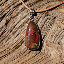 Load image into Gallery viewer, Forest Jasper Cabochon and Sterling Silver Pendant (SSP 1114)
