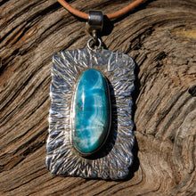 Load image into Gallery viewer, Hemimorphite Cabochon and Sterling Silver Pendant (SSP 1118)
