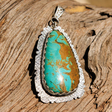 Load image into Gallery viewer, Turquoise (Royston) Cabochon and Sterling Silver Pendant (SSP 1158)
