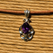 Load image into Gallery viewer, Amethyst and Sterling Silver Pendant (SSP 1166)
