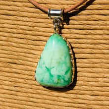 Load image into Gallery viewer, Chrysoprase Cabochon and Sterling Silver Pendant (SSP 1168)
