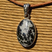 Load image into Gallery viewer, Silver Ore in Quartz Cabochon and Sterling Silver Pendant (SSP 1174)
