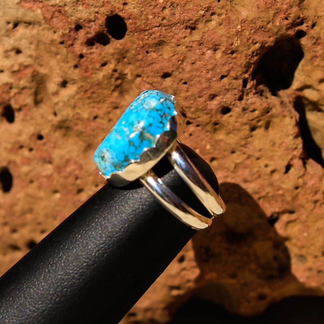 Turquoise Cabochon and Sterling Silver Ring (SSR 1001)