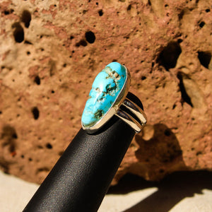 Turquoise Cabochon and Sterling Silver Ring (SSR 1002)