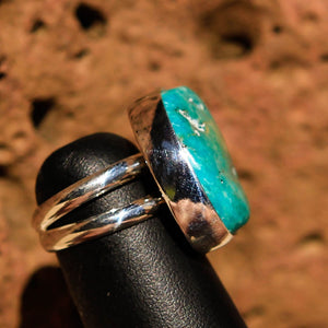 Turquoise Cabochon and Sterling Silver Ring (SSR 1006)