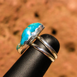 Turquoise Cabochon and Sterling Silver Ring (SSR 1007)
