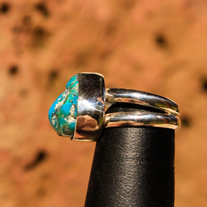 Turquoise Cabochon and Sterling Silver Ring (SSR 1008)