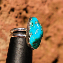 Load image into Gallery viewer, Turquoise Cabochon and Sterling Silver Ring (SSR 1016)

