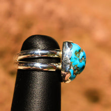 Load image into Gallery viewer, Turquoise Cabochon and Sterling Silver Ring (SSR 1017)
