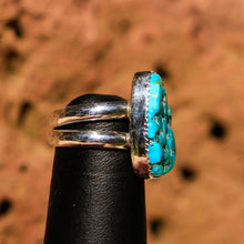 Load image into Gallery viewer, Turquoise Cabochon and Sterling Silver Ring (SSR 1018)
