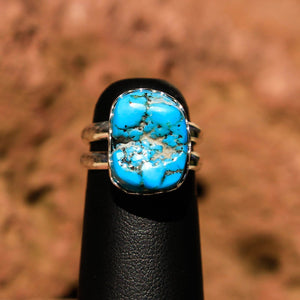 Turquoise Cabochon and Sterling Silver Ring (SSR 1020)