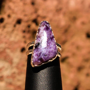 Sugilite and Sterling Silver Ring (SSR 1029)