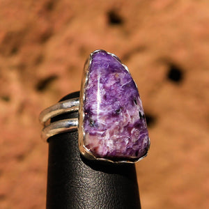 Sugilite and Sterling Silver Ring (SSR 1030)