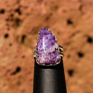Sugilite and Sterling Silver Ring (SSR 1030)