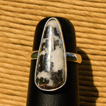 Load image into Gallery viewer, Silver Ore in Quartz Cabochon and Sterling Silver Ring (SSR 1037)
